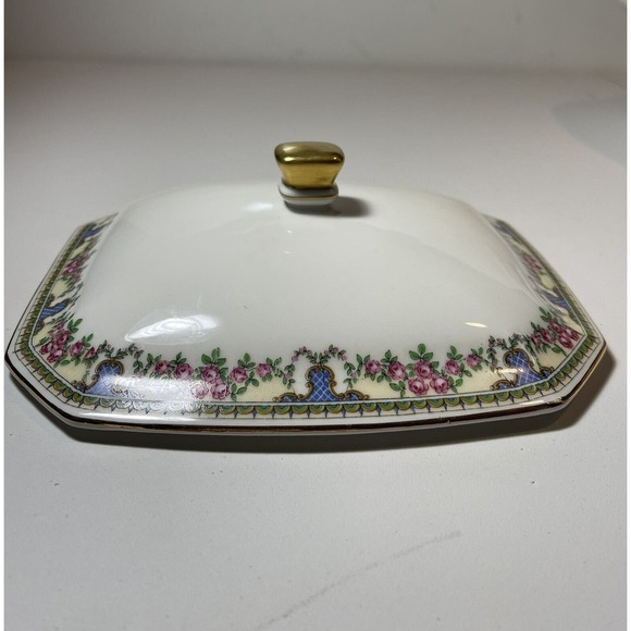T & V Limoges France Lidded Porcelain Tureen La Cloche Roses Gold Granny Core - Picture 9 of 15